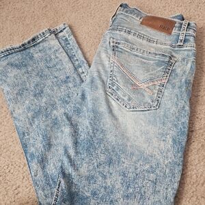 BKE Men's Faded Blue Straight Jeans